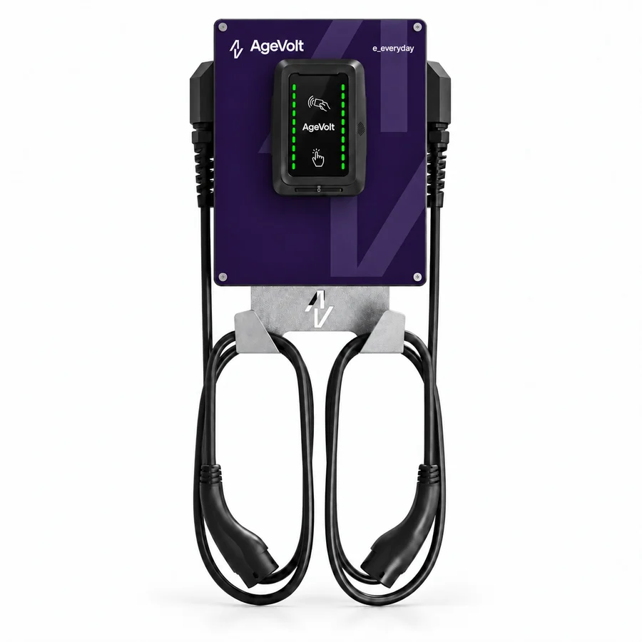 Wallbox Double with TouchPoint and two charging cables